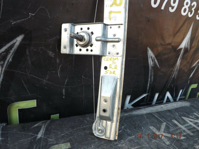 VAUXHALL CORSA D MK3 2006-ON MECHANISM WINDER REGULATOR REAR DOOR LEFT SIDE N/S