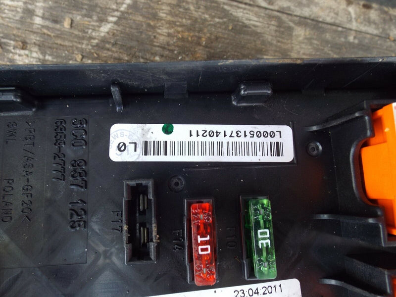 SEAT ALHAMBRA 2010-2016 VW PASSAT B6 TIGUAN 2.0 TDI FUSE BOX GENUINE 3C0937125