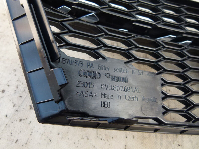 AUDI A3 8V S-LINE 2016-20 LOWER LEFT FOG GRILLE GENUINE 8V3807681