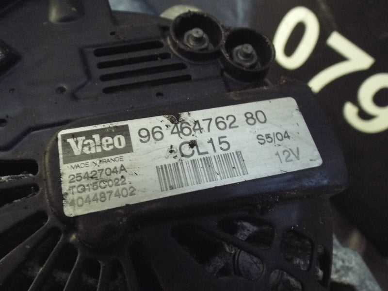 PEUGEOT 206 1.4 HDI 98-09 ALTERNATOR, MAY FIT OTHER CARS 9646476280