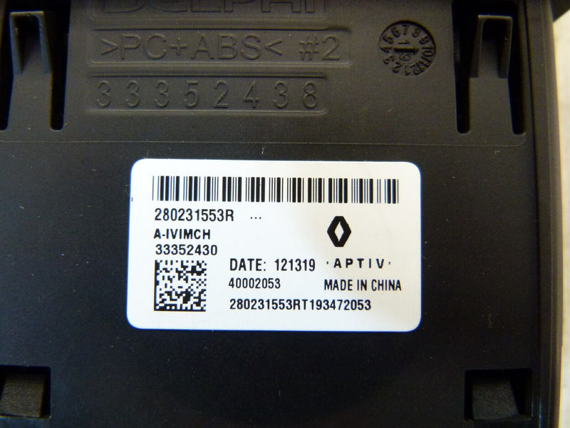 RENAULT CAPTUR 2020-ON AUDIO AUX USB CONNECTOR SOCKETS 280231553R