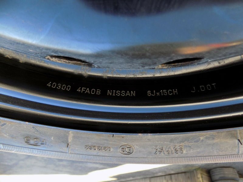 NISSAN E-NV200 2014-ON 15" SPARE WHEEL 6JX15CH + TYRE 185/65R15 40300 4FA0B