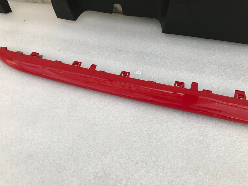 FIAT 500 ABARTH 595 LCI 2016-ON REAR BUMPER DIFFUSER & TRIM MOULDING in RED