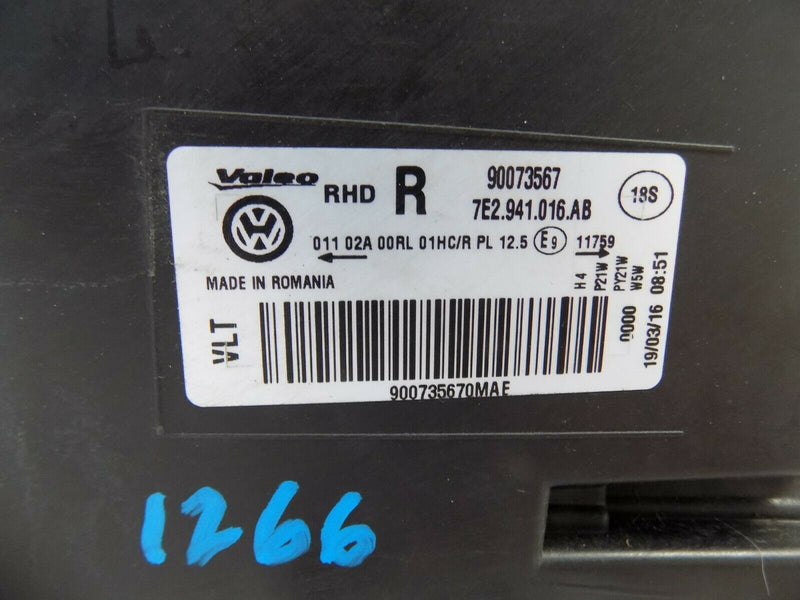 VW TRANSPORTER T6 2016-ON RIGHT SIDE HEADLIGHT HEADLAMP RHD 7E2941016AB