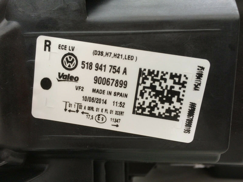 VW GOLF SPORTSVAN SV  HEADLIGHTS LED XENON PAIR LEFT 518941753A RIGHT 518941754A