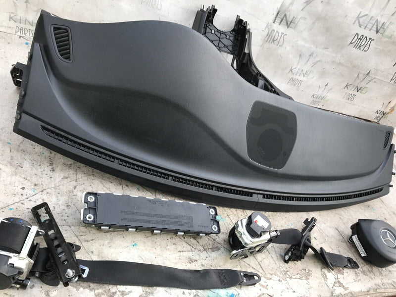 MERCEDES W205 2015-21 GENUINE DASHBOARD AIRBAG KIT 2x FRONT SEAT BELT 3x AIR BAG