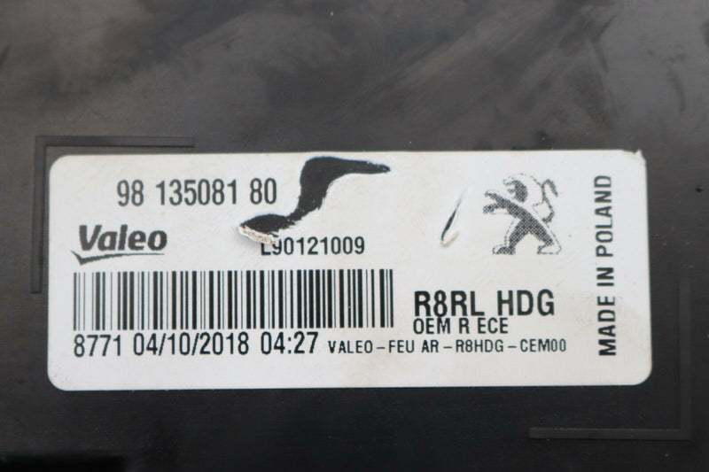 PEUGEOT 508 2019-ON BOOT LID TAILGATE RIGHT SIDE LED LIGHT LAMP REAR