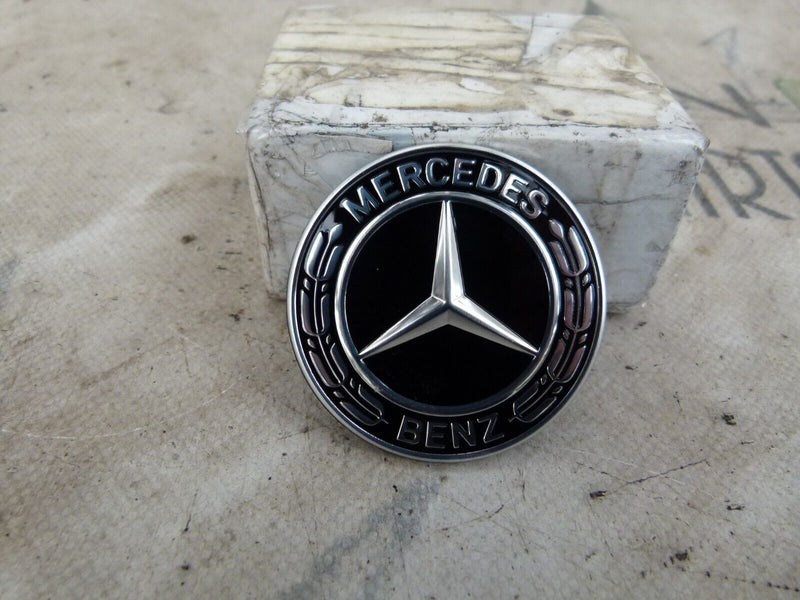 MERCEDES A W177 2018-22 BONNET BLACK BADGE EMBLEM GENUINE A0008176203