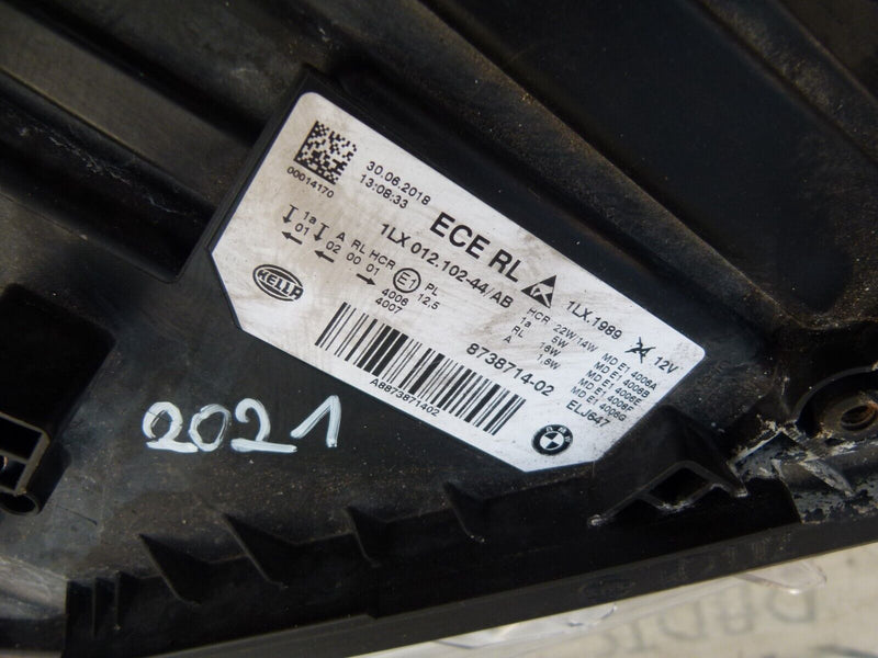 BMW 3 F30 LCI 2015-18 LED HEADLIGHT RIGHT DRIVER SIDE GENUINE 1LX012102