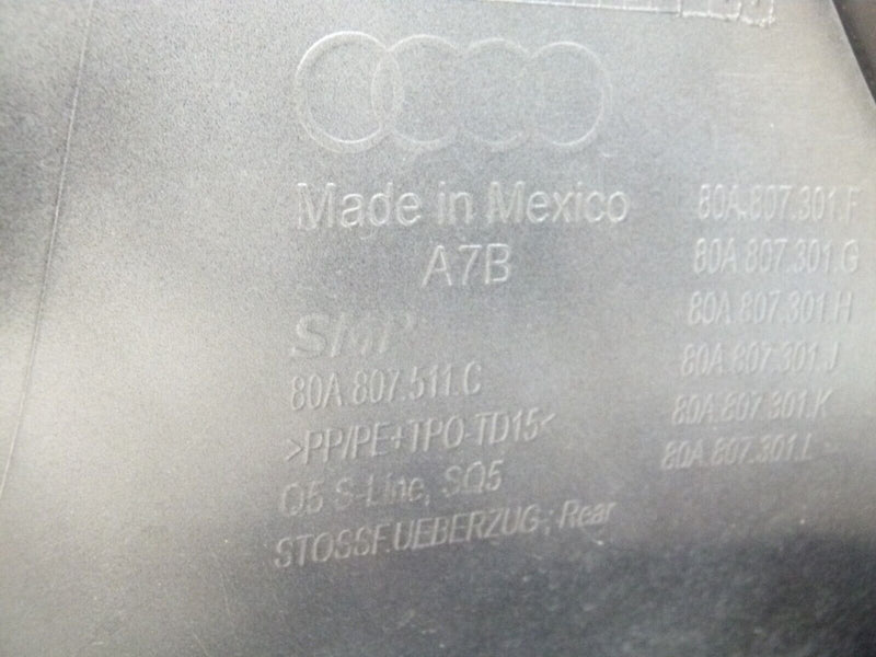 AUDI Q5 MK2 S-LINE 2016-2020 REAR BUMPER PDC GENUINE 80A807511