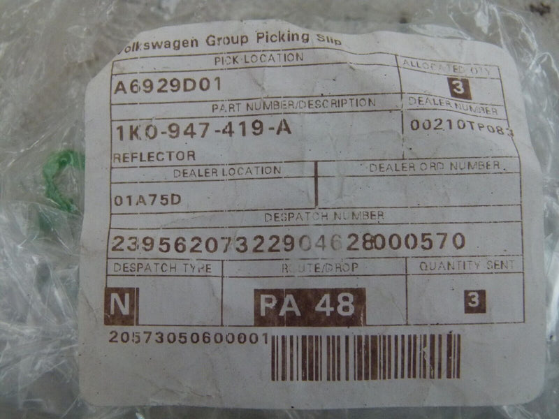 VOLKSWAGEN SEAT AUDI INNER DOOR CARD LOWER DEFLECTOR GENUINE 1K0947419