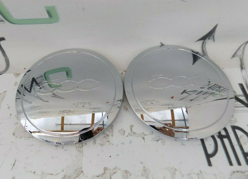 2 X GENUINE FIAT 500 ALLOY WHEEL CENTER CAP COVER CHROME 52057991