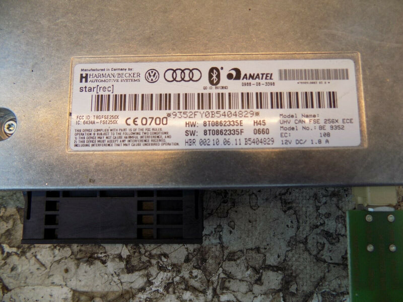 AUDI A4 B8 8K 1.8 TFSI 2009-2015 BLUETOOTH CONTROL UNIT 8T0862335E