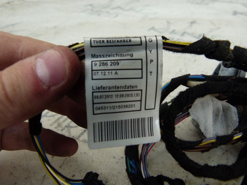 BMW F30 F31 2012-2015 FRONT LEFT PASSENGER SIDE DOOR WIRING LOOM 9286209 #