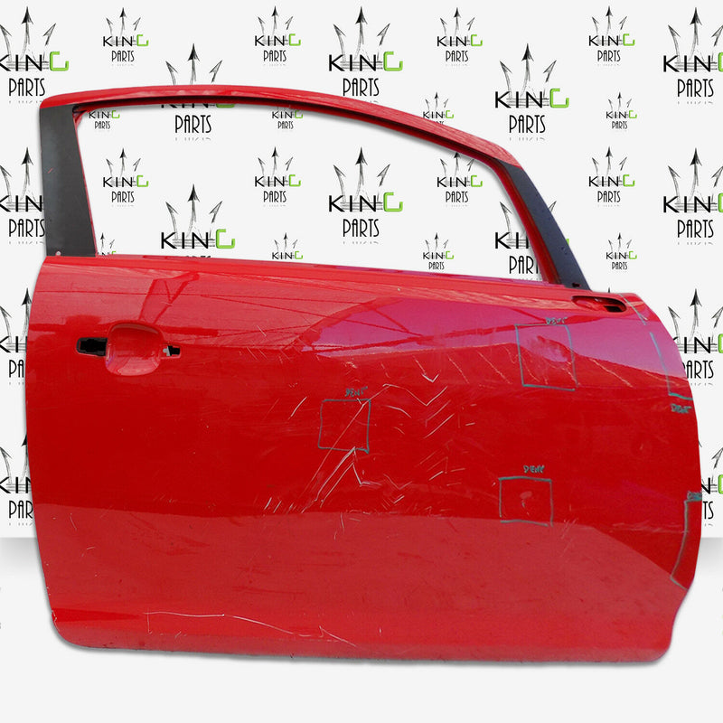VAUXHALL CORSA D 3DR 2011-2014 FACELIFT RED FRONT DOOR PANEL RIGHT DRIVER SIDE