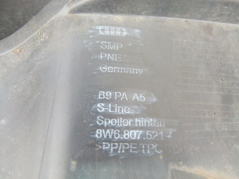 AUDI A5 B9 F5 LCI 2019-ON SPORTBACK COUPE REAR BUMPER DIFFUSER 8W6807521