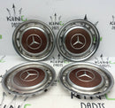 MERCEDES W107 W116 W114 W115 W123- 4x CHROME WHEEL TRIMS CAP COVER GENUINE 14"