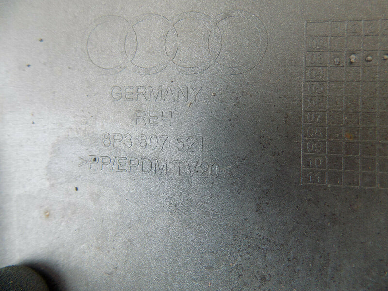 AUDI A3 8P 2004-2007 GREY REAR BUMPER SKIRT PANEL DIFFUSER TRIM 8P3807521