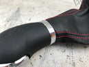 SKODA RAPID NH 13-22 GEAR STICK DSG LEATHER KNOB GAITER RED THREAD 5JC713123Q