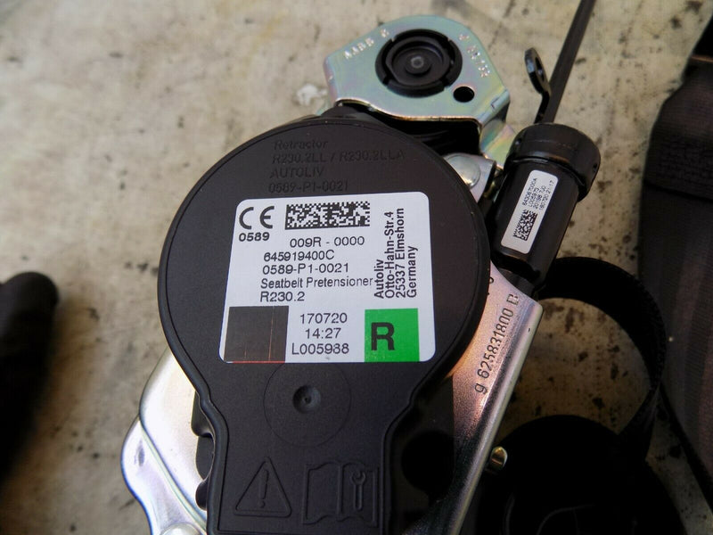VW POLO MK6 (AW BZ) 2018-0N FRONT SEATBELT RIGHT DRIVER SIDE O/S 645919400C