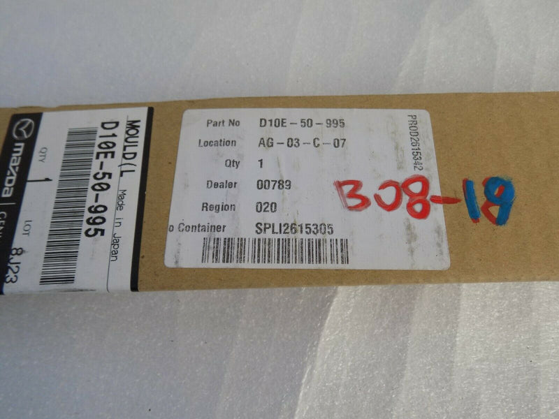 MAZDA CX-3 2016-ON REAR LEFT DOOR EXTERIOR TRIM MOULDING D10E50995 / B08-19
