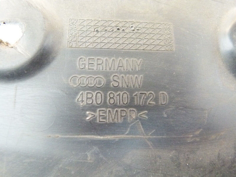 AUDI A6 C5 1997-2004 REAR RIGHT WHEEL ARCH MUDGUARD COVER 4B0810172D