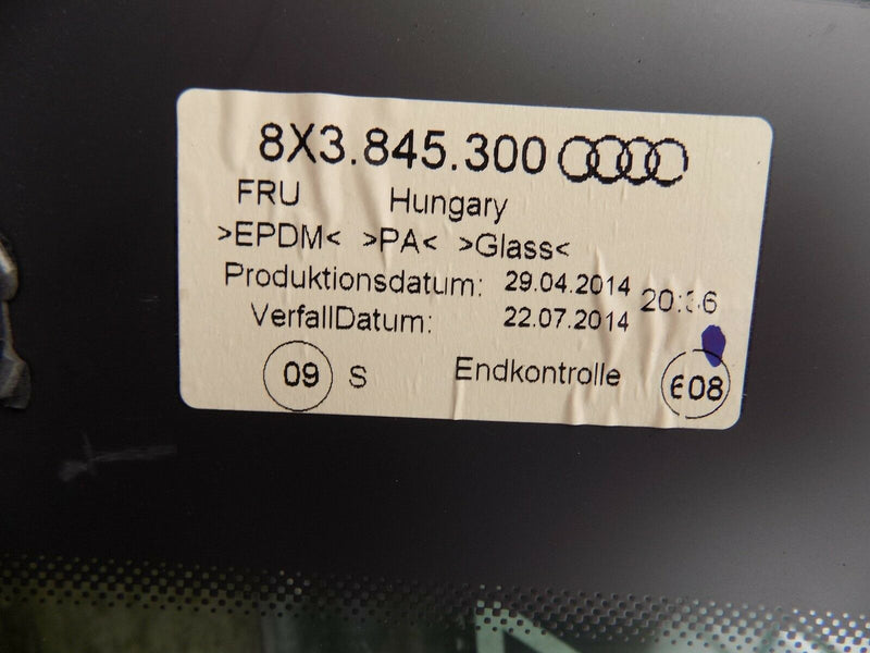 AUDI A1 2010-2017 3 DOOR REAR QUARTER WINDOW GLASS GENUINE RIGHT DRIVER SIDE O/S