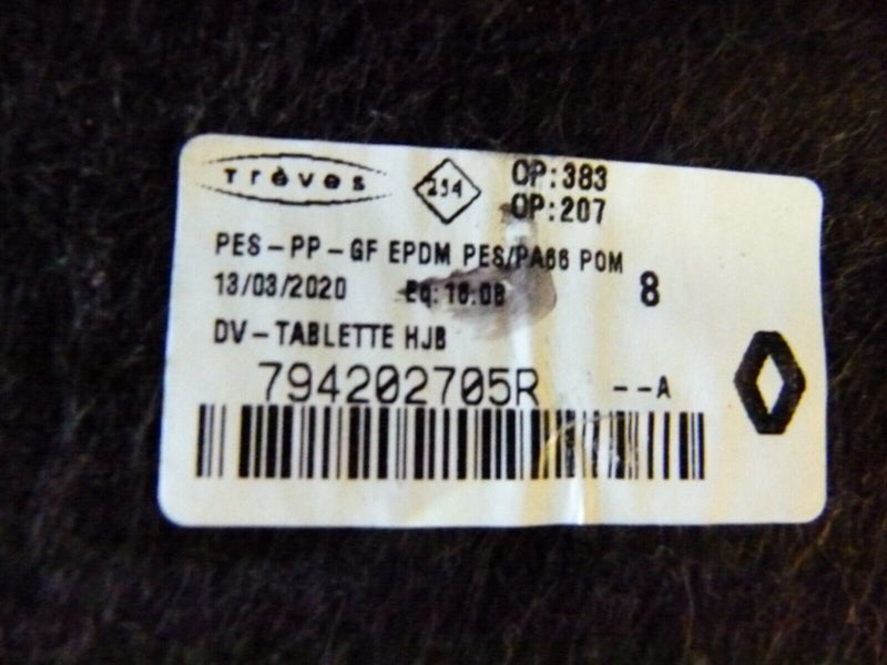 RENAULT CAPTUR MK2 2019-2022 REAR PARCEL SHELF LOAD COVER 794202705R