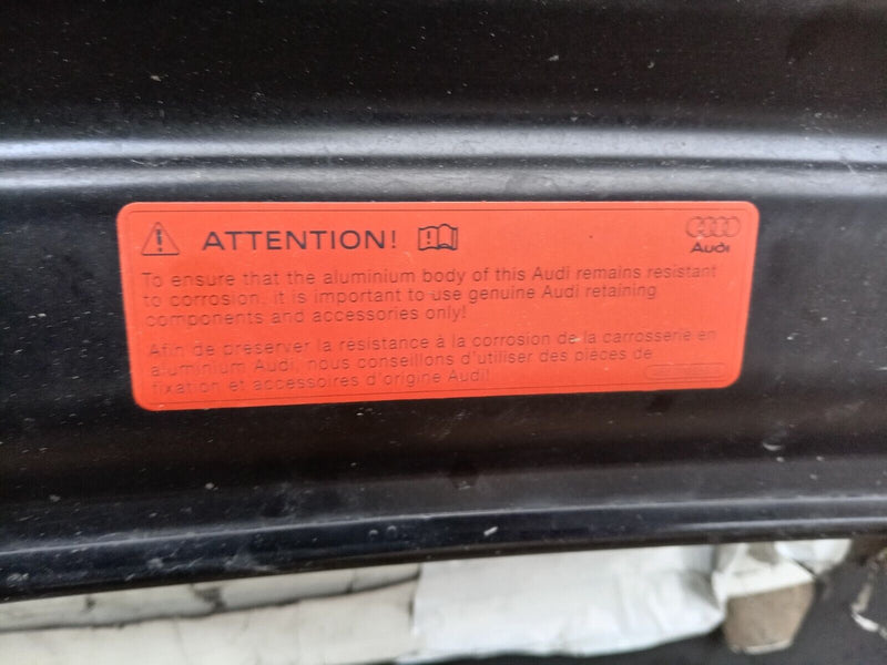 AUDI TT 8J 2007-2013 GENUINE ALUMINIUM FRONT BONNET HOOD PANEL in BLACK