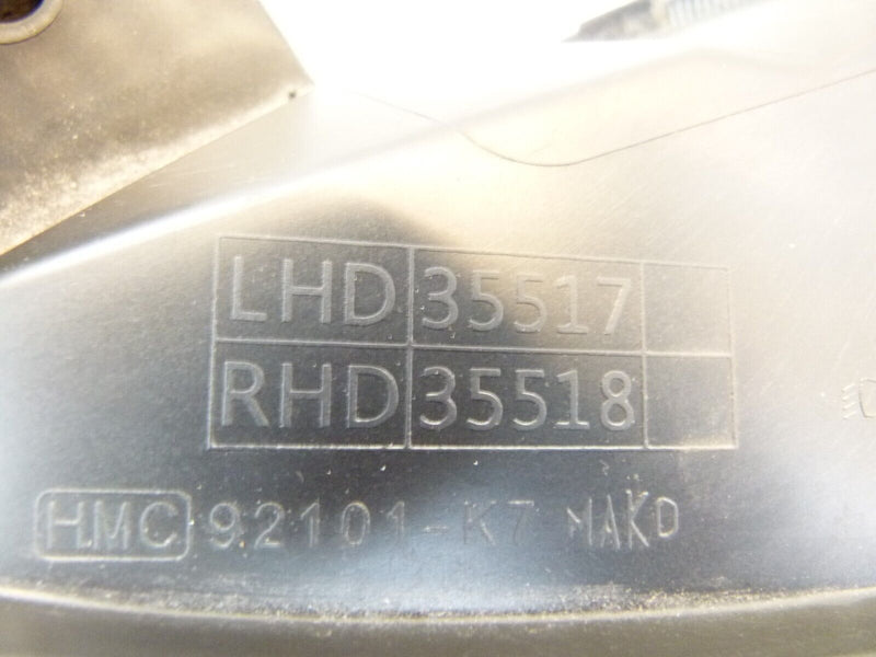 HYUNDAI I10 MK3 2019-ON FRONT LEFT SIDE HEADLIGHT HALOGEN 92101K7110