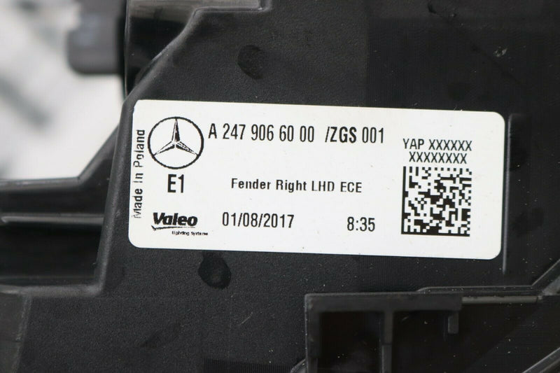 MERCEDES B CLASS W247 2019 2020 REAR RIGHT LIGHT FENDER LAMP A2479066000
