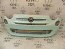 FIAT 500 2015-ON FACELIFT FRONT BUMPER POP MINT + BADGE GENUINE 735619476