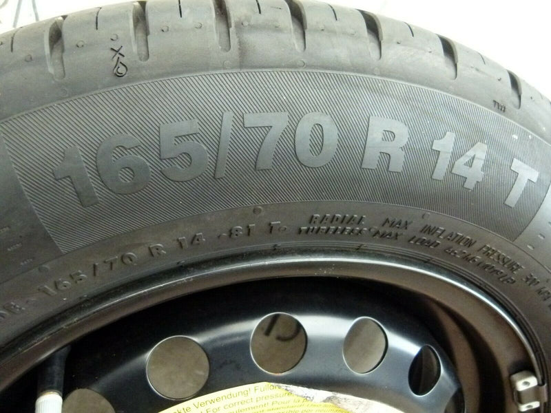 VW UP E-UP 1S GENUINE SPARE WHEEL 14" 5JX14H2 ET35 TYRE 165/70 R14