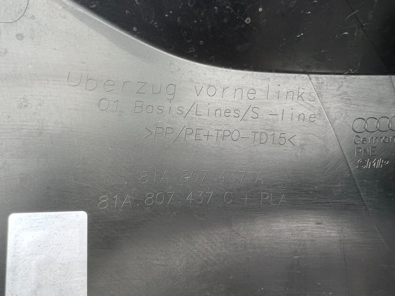 AUDI Q2 S LINE 2016-2019 FRONT BUMPER LEFT CORNER GENUINE 81A807437A