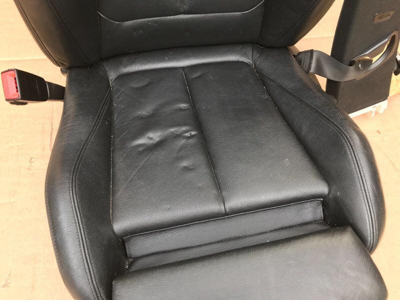 BMW F30 F31 SALOON ESTATE GENUINE FRONT SEAT BLACK LEATHER LEFT SIDE & SEATBELT