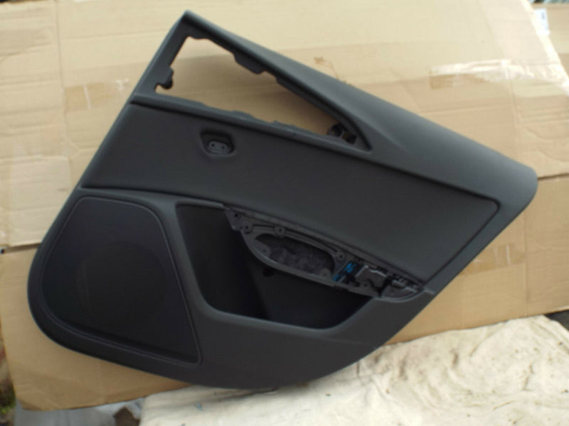 Audi A6 C7 11-14 Saloon Rear Door Card Black Leather Right Driver Side O/S