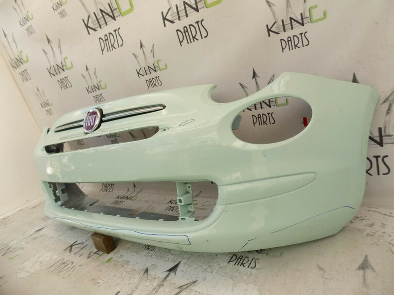 FIAT 500 POP 2015-ON 120TH FACELIFT FRONT BUMPER MINT & BADGE 735619476