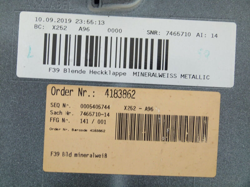 BMW X2 F39 S-DRIVE 2018-ON REAR BOOT LID TAILGATE GENUINE 7428466