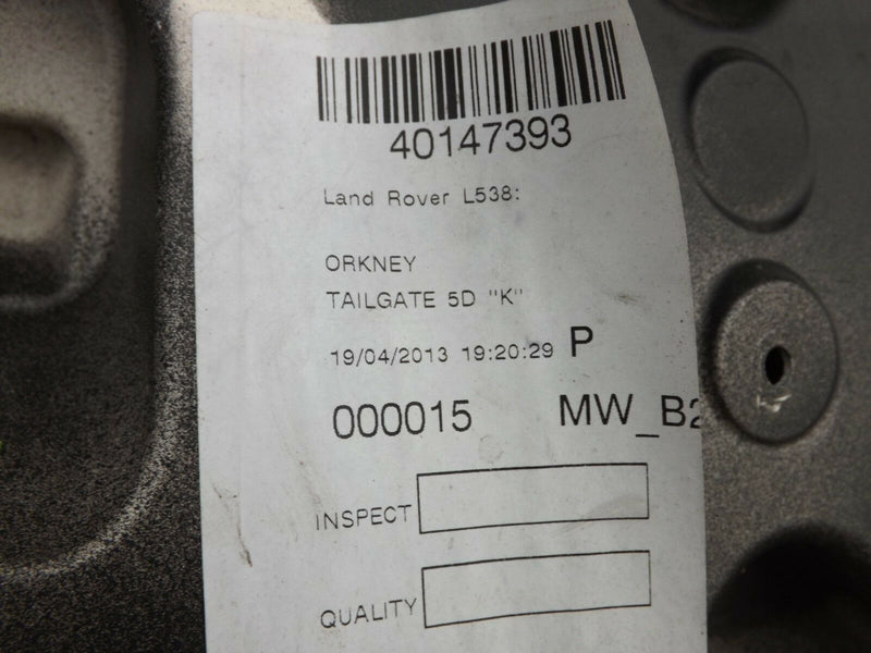 Range Rover Evoque 2011-2014 Tailgate Bootlid 5 Door Model Grey Genuine Damage