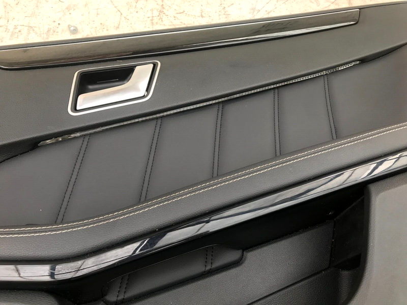 MERCEDES W212 2010-15 SALOON REAR DOOR LEATHER CARD COVER RIGHT DRIVER SIDE