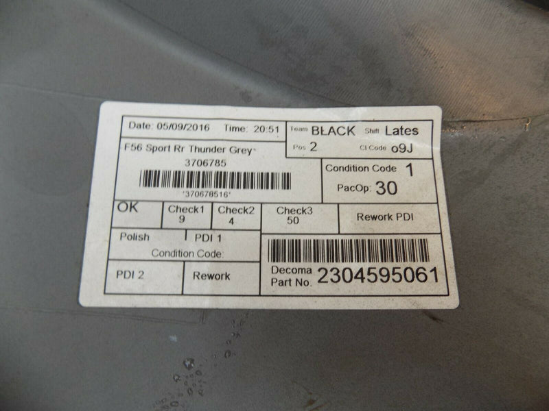 BMW MINI F56 SPORT COOPER S 2014-2016 REAR BUMPER IN BLACK OEM 114129-10