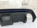 FIAT 500 ABARTH 595 LCI 2016-ON REAR BUMPER DIFFUSER & BLUE TRIM MOULDING