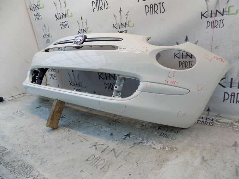 FIAT 500 POP 2015-ON FACELIFT FRONT BUMPER IN WHITE GENUINE 735619476