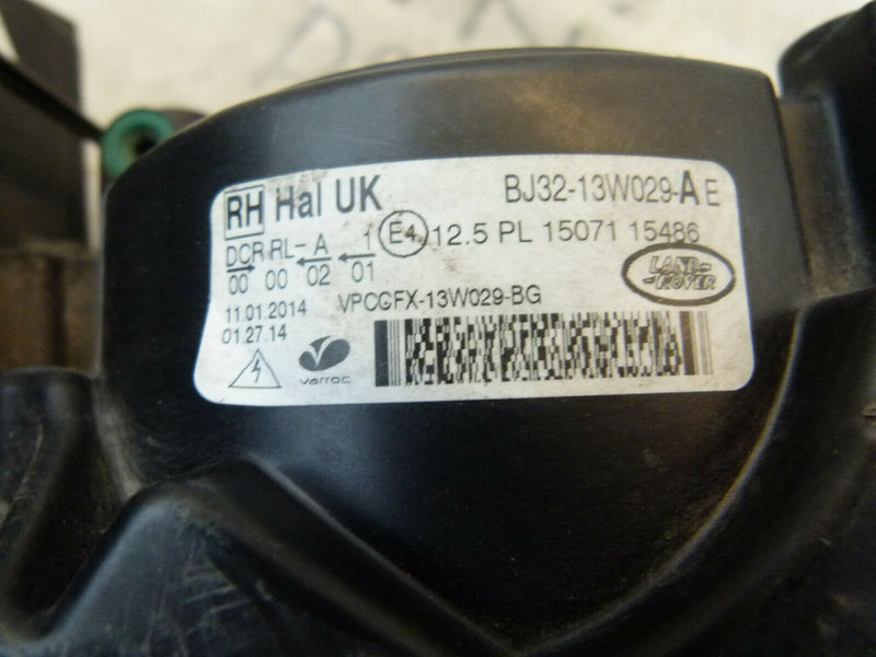 RANGE ROVER EVOQUE 2011-2014 RIGHT DRIVER SIDE HEADLIGHT HALOGEN GENUINE