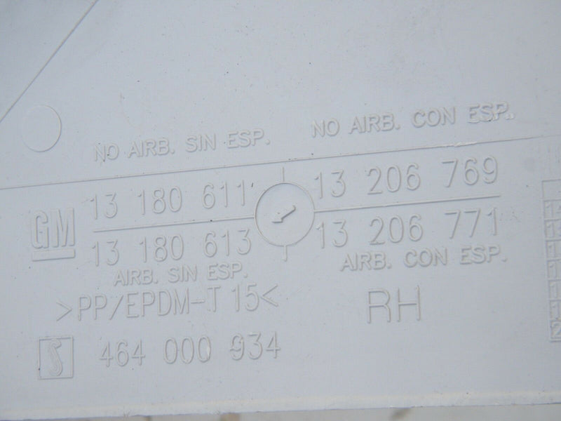 VAUXHALL CORSA D & E 2006-ON REAR RIGHT C PILLAR UPPER BELT TRIM PANEL 13180613