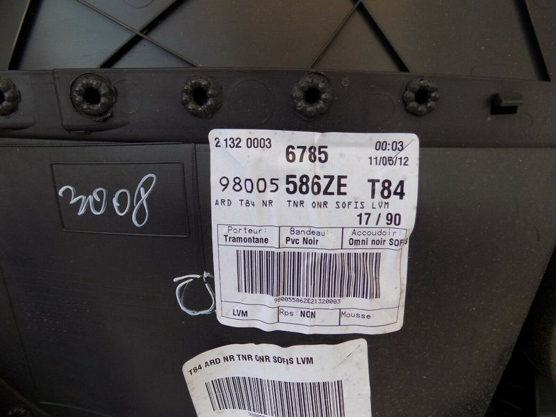 PEUGEOT 3008 2008-2016 REAR RIGHT DOOR CARD INTERIOR PANEL 98005586ZE