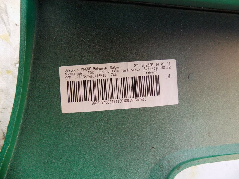 MAN TGX EURO 6 2020+ LEFT BUMPER CORNER HEADLIGHT SURROUND IN TURQUOISE