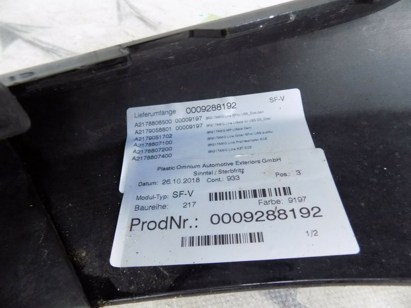 MERCEDES S-CLASS S560 V8 BiTurbo AMG Line COUPE FRONT BUMPER A2178806500