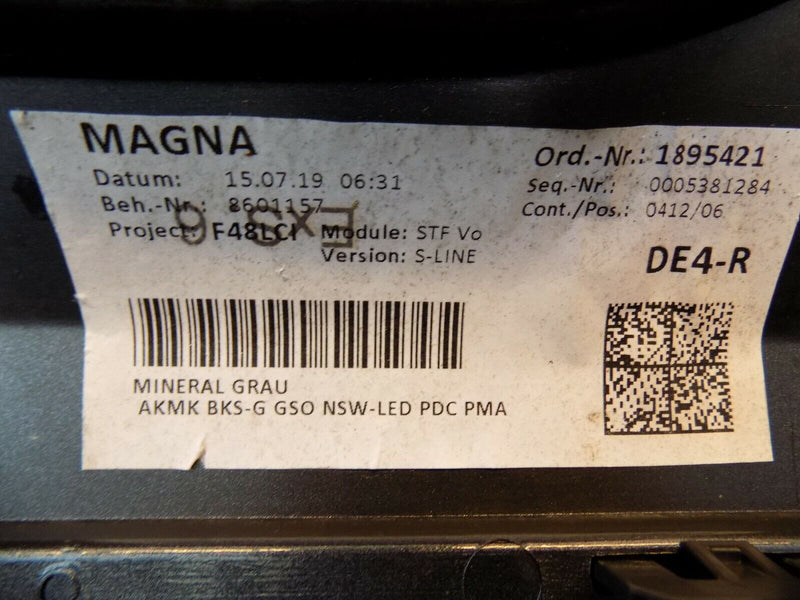 BMW X1 F48 LCI 2019-ON FACELIFT FRONT BUMPER GRILLE 6 PDC GENUINE 7954205