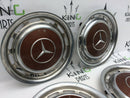 MERCEDES W107 W116 W114 W115 W123- 4x CHROME WHEEL TRIMS CAP COVER GENUINE 14"
